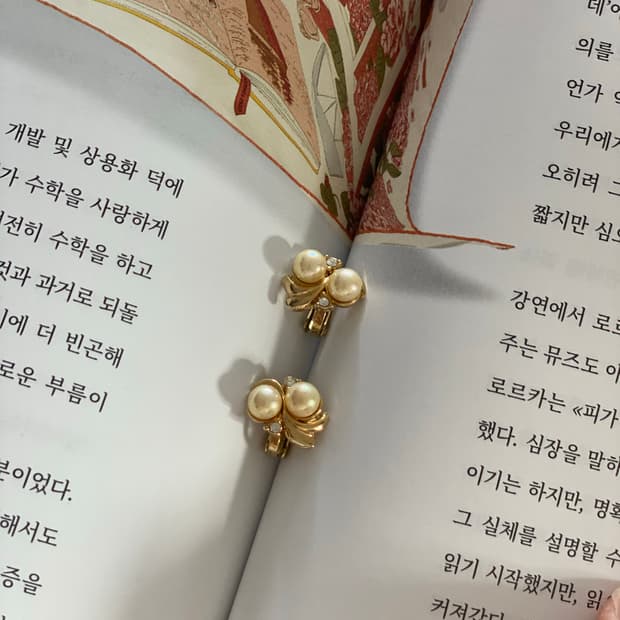 빈티지 진주 골드 귀걸이귀찌