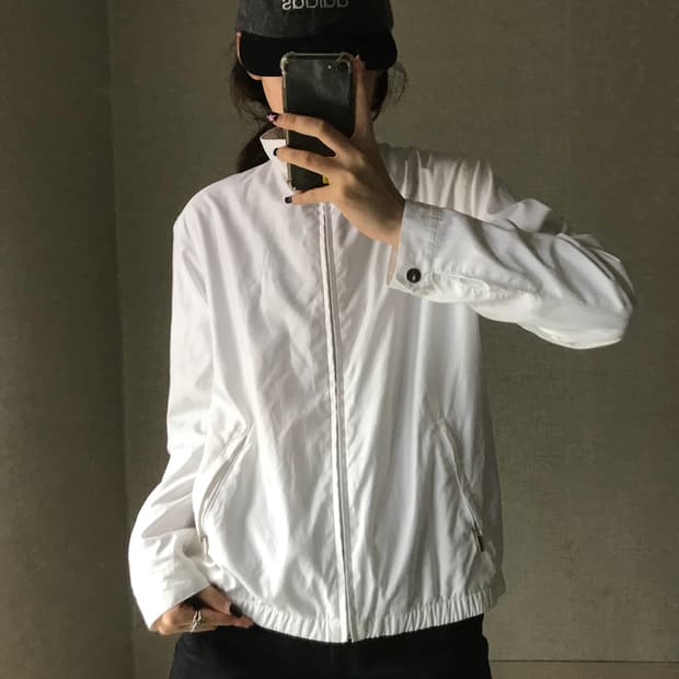 폴로 화이트 블루종 바람막이