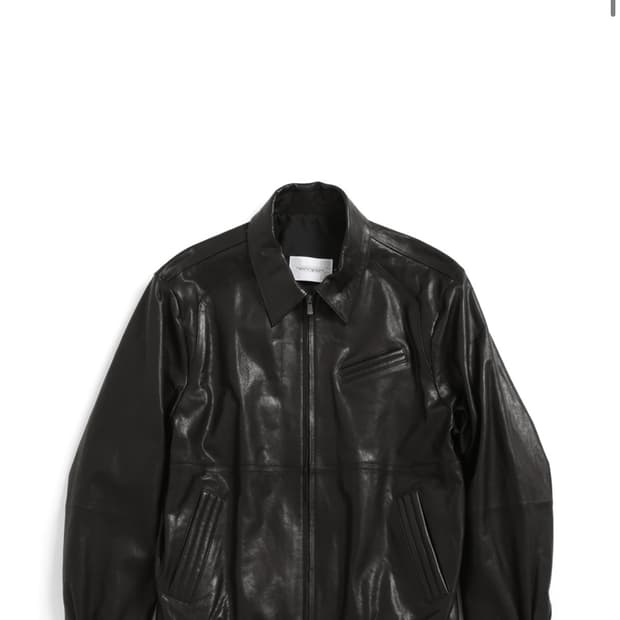 (새상품)해칭룸 스티치 볼륨레더 블랙 [3]