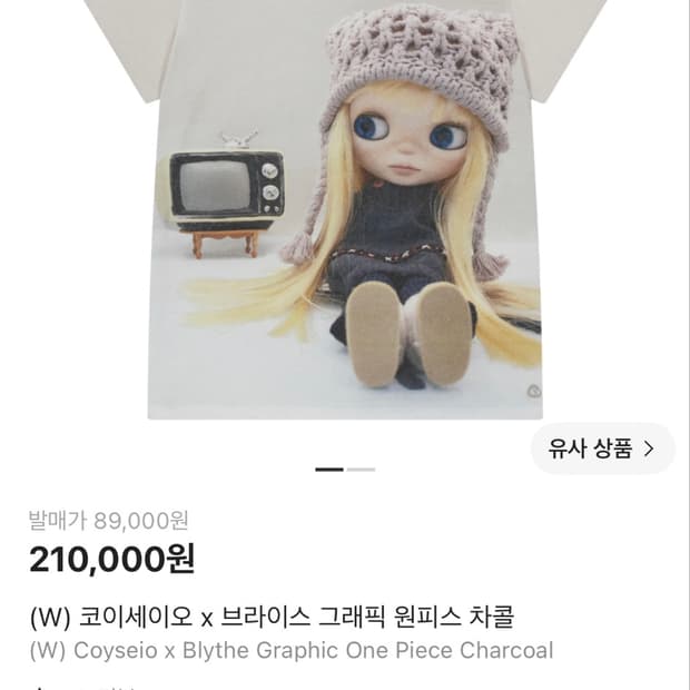 (W) 코이세이오 x 브라이스 그래픽 원피스 차콜