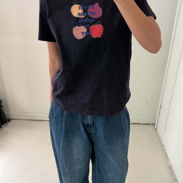 일본빈티지 후르츠 반팔티