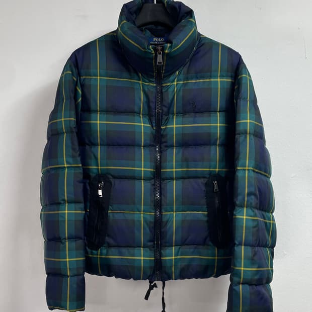 폴로 랄프로렌 블랙와치 체크 다운패딩  (on.440)