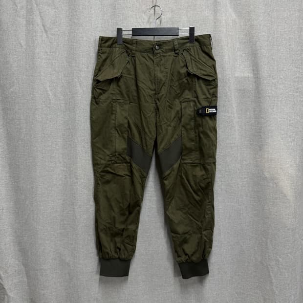 [34] 내셔널지오그래픽 카고 조거팬츠 카키 바지