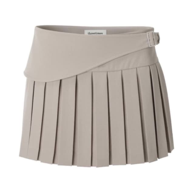 쓰리타임즈 tidy 스커트 베이지 S