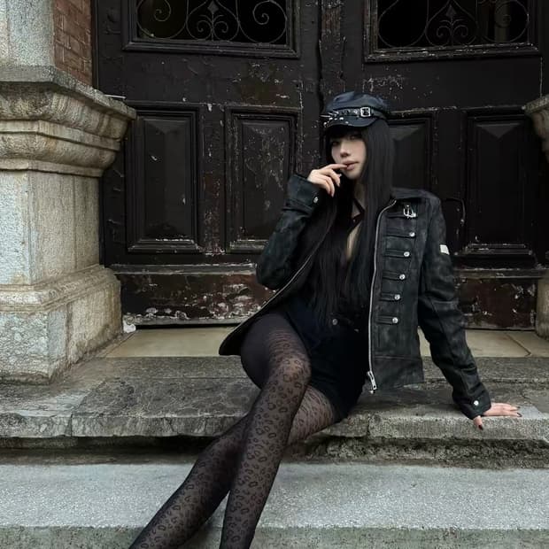 빈티지 워싱 밀리터리 라이더 자켓