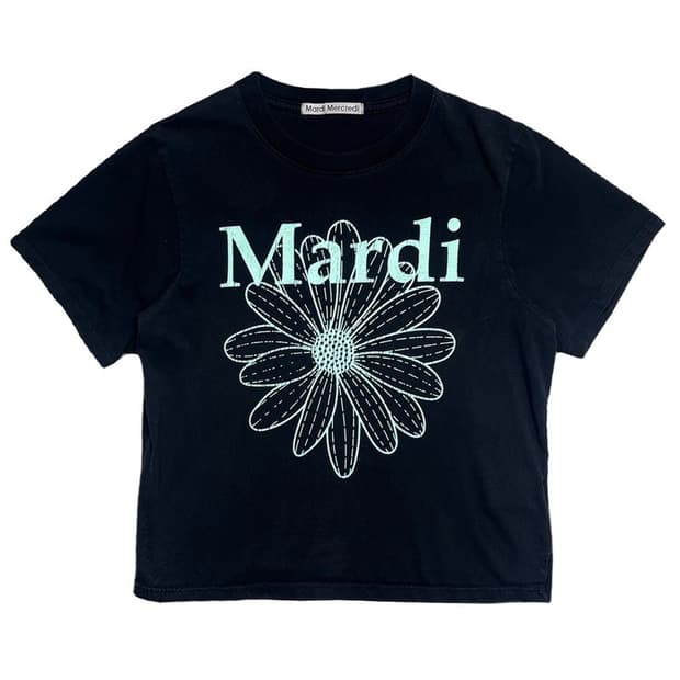  MARDI MERCREDI 프린팅 티셔츠 블랙 OS
