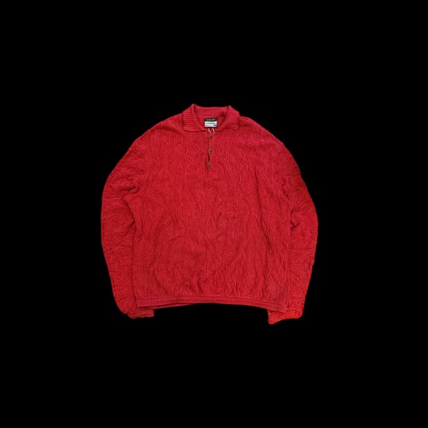 쿠지 베이직 레드 니트 ( COOGI )