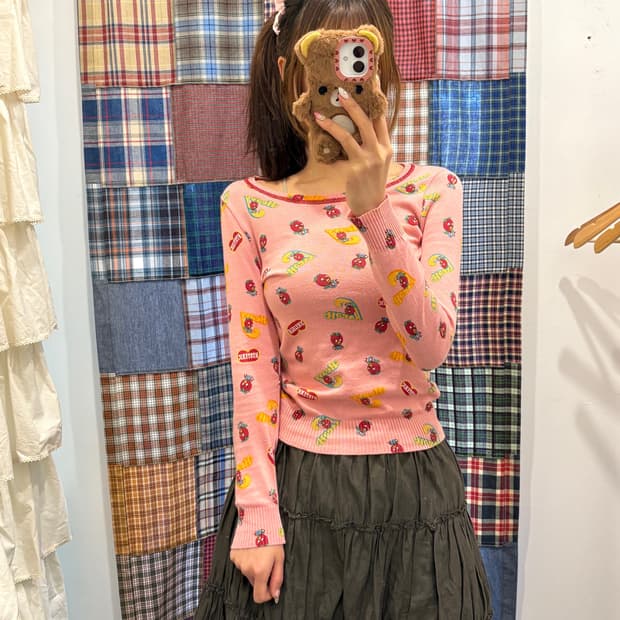 히스테릭글래머 토마토 니트