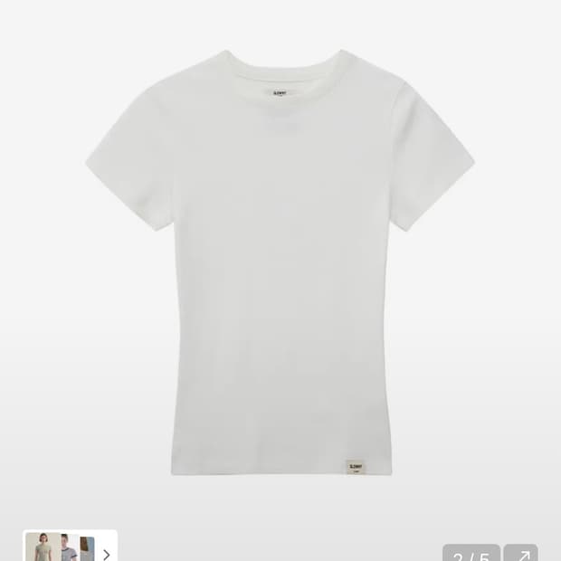 글로니 fitted tee 반팔 화이트 M