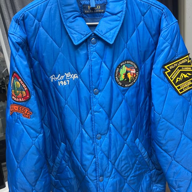 폴로 랄프로렌 패치워크 라이트다운 코치자켓 M사이즈 판매합니다!!