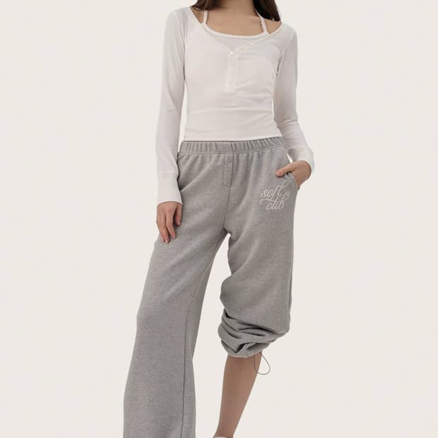 클리시어 Every moment straight pants, Gray