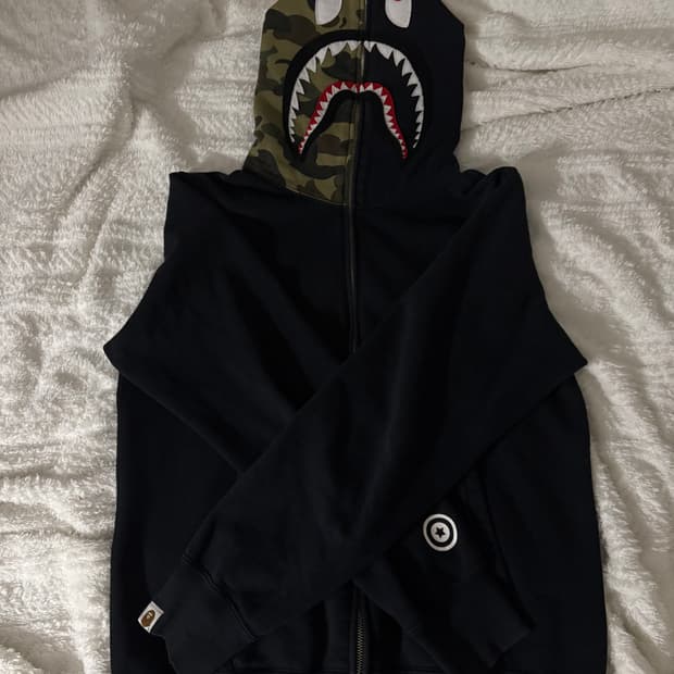 베이프 후드집업 반카모 블랙 L