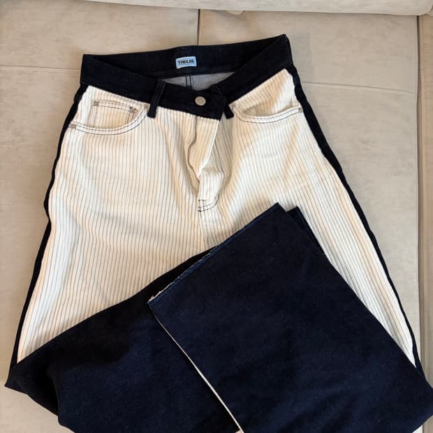 더일마 the ilma 코듀로이 투톤 데님팬츠 S