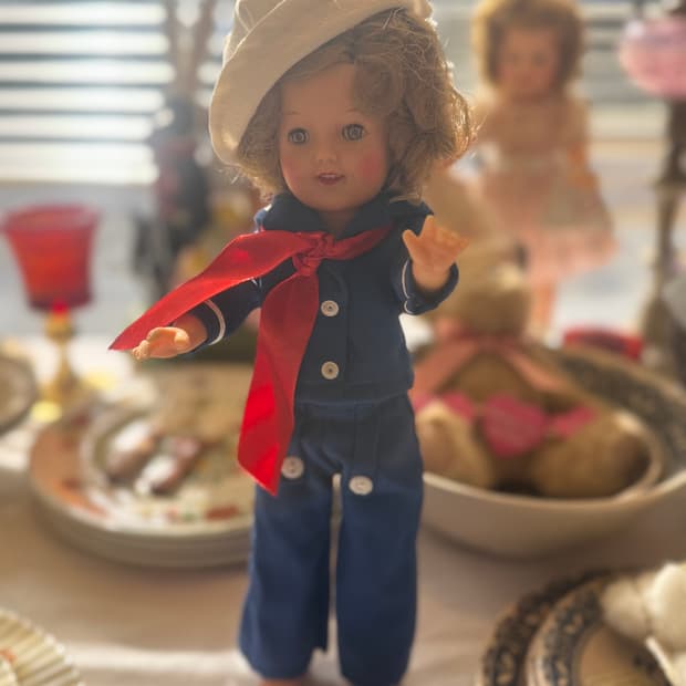 1930 셜리템플 미국빈티지인형/마린룩