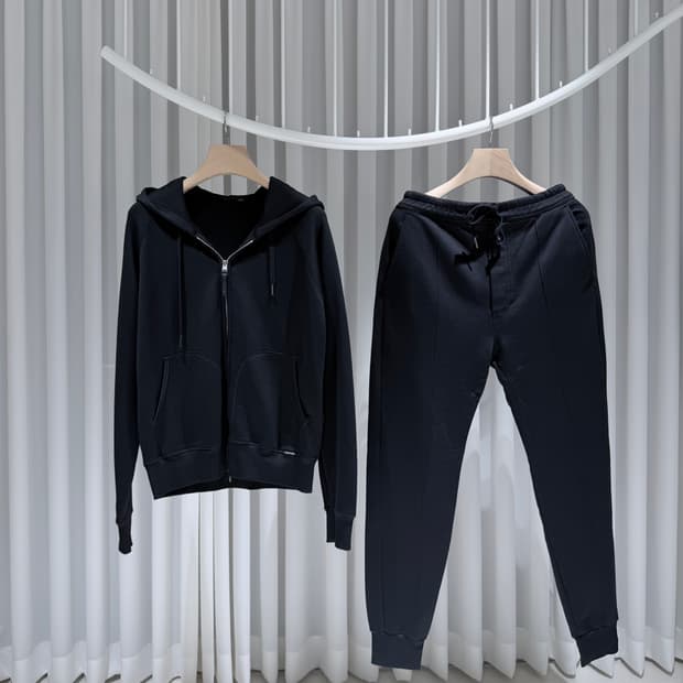 (S+ /50&48) / 톰포드 드로스트링 블랙 코튼 트레이닝 셋업