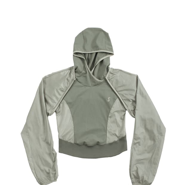 오호스 투웨이 후디 볼레로 카키