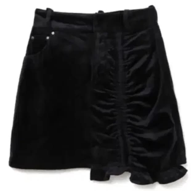 Melt the lady 미니 스커트 블랙 고스로리 펑크 프릴 벨벳