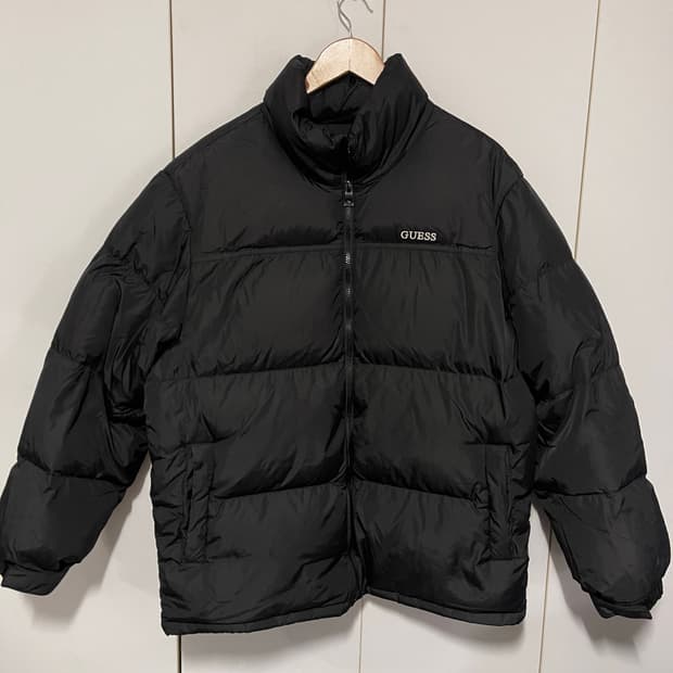 게스 블랙 패딩 점퍼 XL