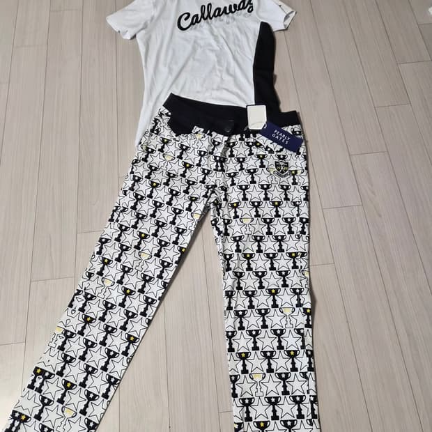 파리게이츠 정품 트로피 별 패턴 골프 팬츠 (새상품)