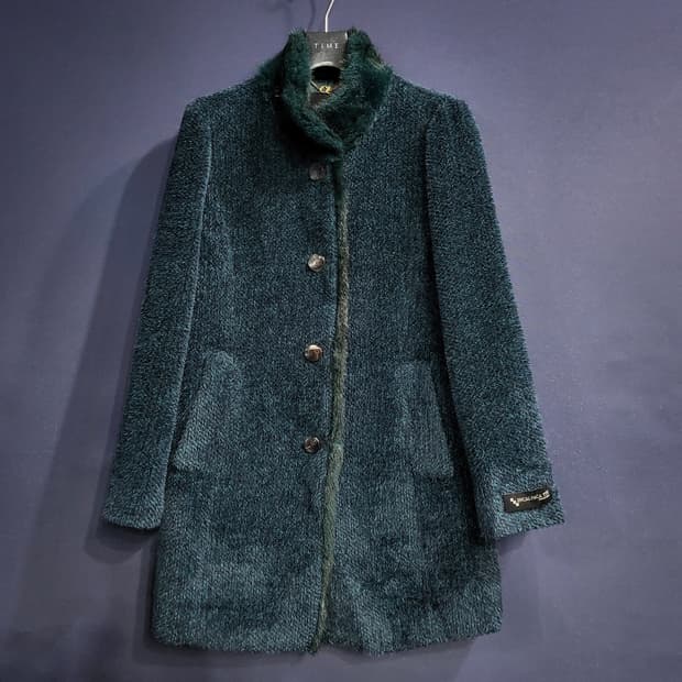 크로커다일 수리알파카 머스카렛 트리밍 자켓