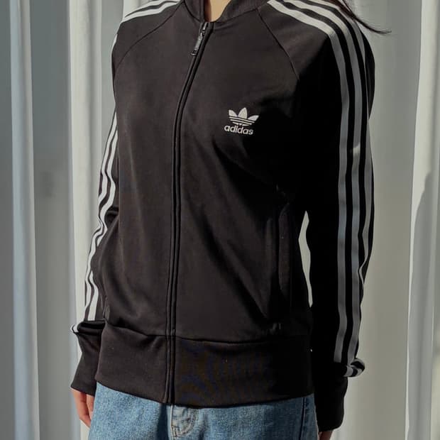 [M]아디다스 트레포일 블랙 트랙탑 져지