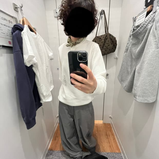 원턱 벌룬 슬랙스