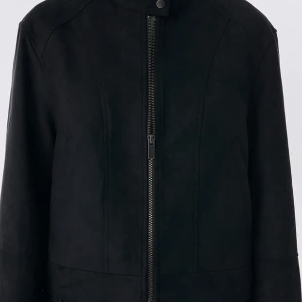 신세틱 스웨이드 레이서 재킷 블랙-M