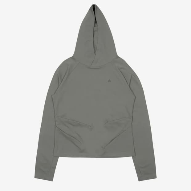 더콜디스트모먼트 TCM 후드 래글런 롱슬리브 그레이