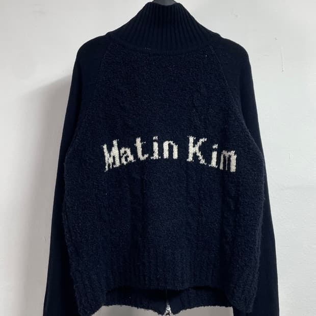  마뗑킴 빅로고 투웨이 울 니트집업 (on.388)  