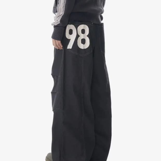 아캄 98 핀턱 데님 팬츠 블랙 1 사이즈