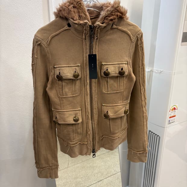 Grace Continental fur zip up jacket