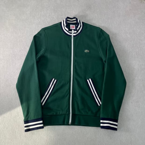95 라코스테 그린 코튼 트랙탑 져지