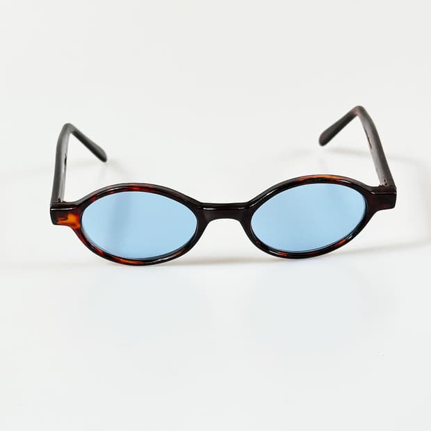 90s FIRE GAS 토터스쉘 오벌 뿔테 틴트 빈티지 선글라스