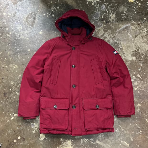 M) 타미힐피거 덕다운 패딩점퍼 오리털 패딩