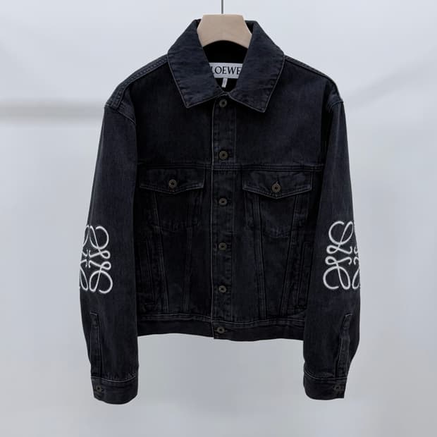 [S급/44] 로에베 아나그램 데님 흑청 자켓 블랙