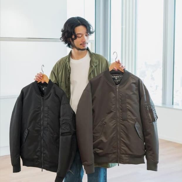 유니클로 +J 질샌더 ma-1 마원 패딩 카키 s사이즈 (새상품)