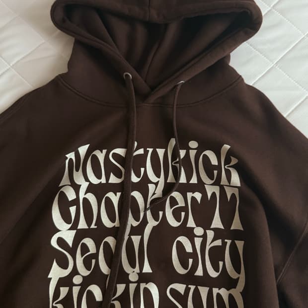 네스티킥 브라운 후드티