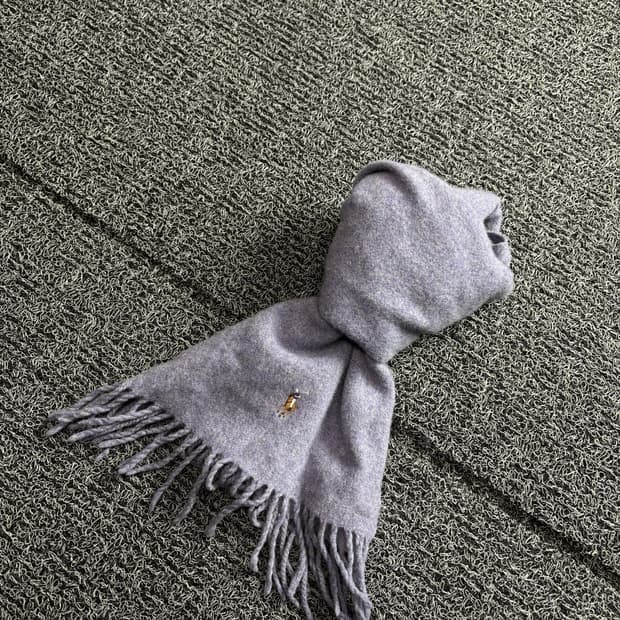 폴로 랄프로렌 퍼플 램스 울 머플러 2987