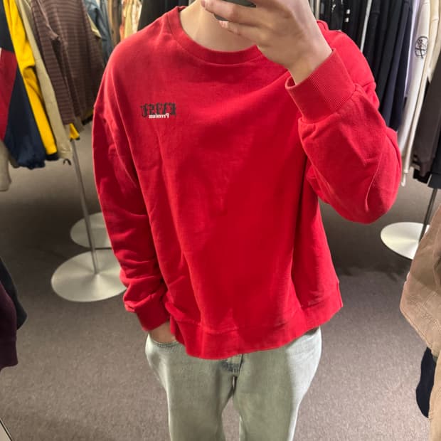 EVISU 에비수 레드 맨투맨