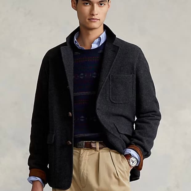 폴로 랄프로렌 울 스웨이드 코트 (40R)