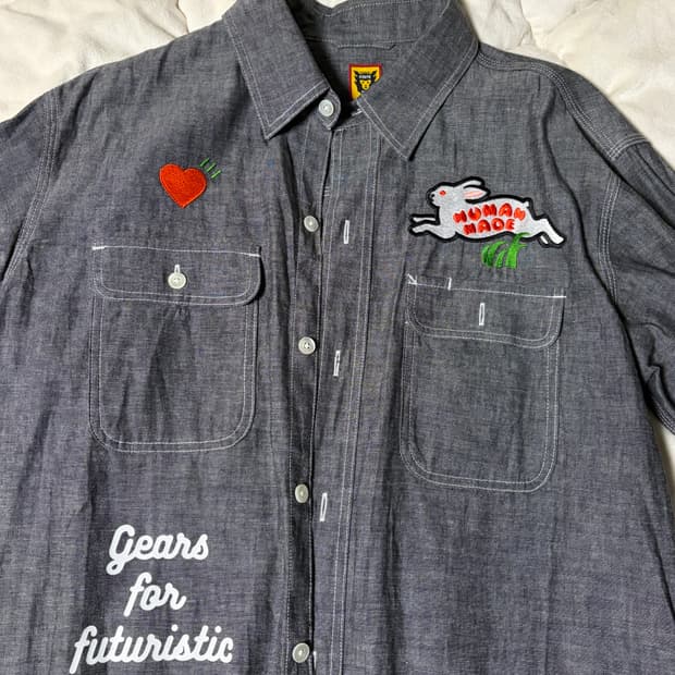 휴먼메이드 샴브레이 셔츠 M