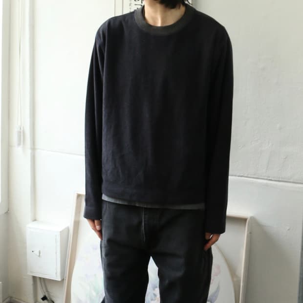 모스키노 그레이 니트 탑