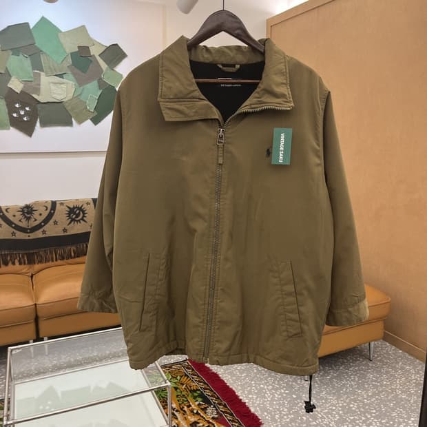 폴로 랄프로렌 올드스쿨 오버핏 기모 블루종 페리자켓 105 C05795