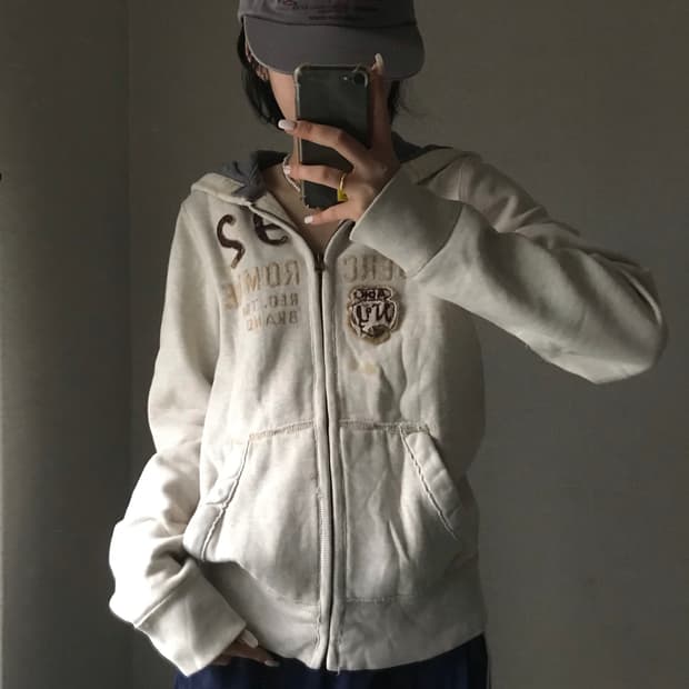 아베크롬비 오트밀 후드집업