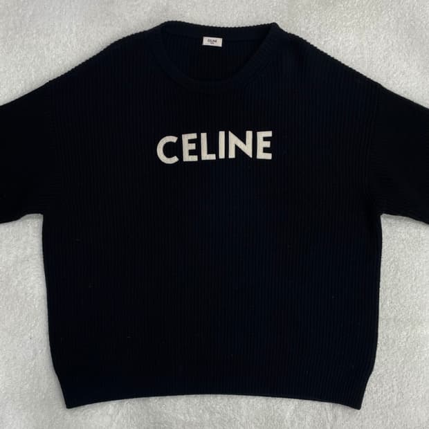 [ S+급 , XXL ] 셀린느 신형 리브드 립드 울 니트 