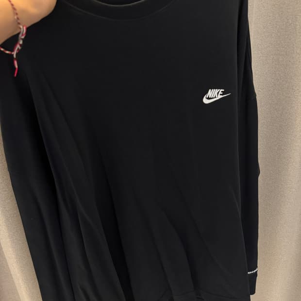 피마원X나이키 롱슬리브 검정 티셔츠 (XL)
