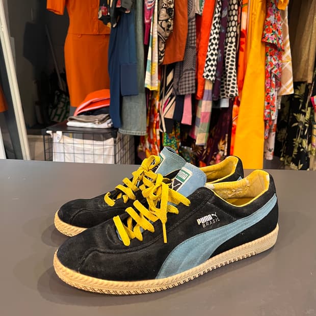 푸마 브라질 스웨이드 스니커즈 블랙/블루 (290mm, 2006년)