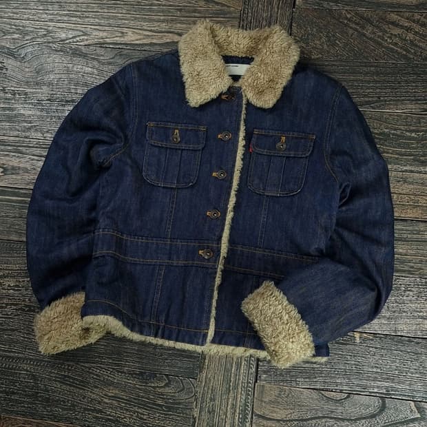 [리바이스] 안감 퍼 쉐르파 데님 자켓 청자켓 M17800