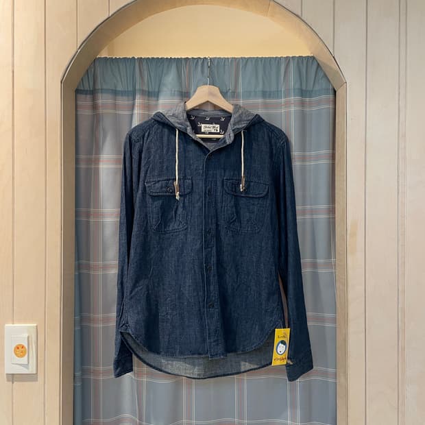 일본빈티지 후드데님셔츠