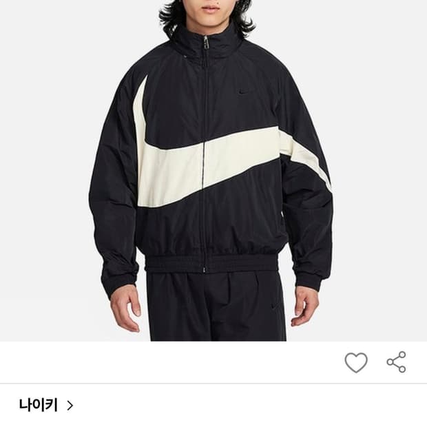 나이키바람막이 OQC FB7878-010 나이키 스우시 남성 우븐 재킷